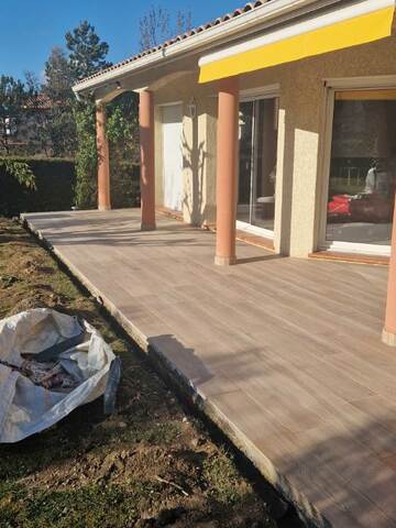 Rénovation d'une terrasse en carrelage à Montberon 