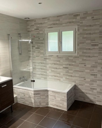 Rénovation complète d'une salle de bain et création d’une verrière à Saint-Orens-de-Gameville